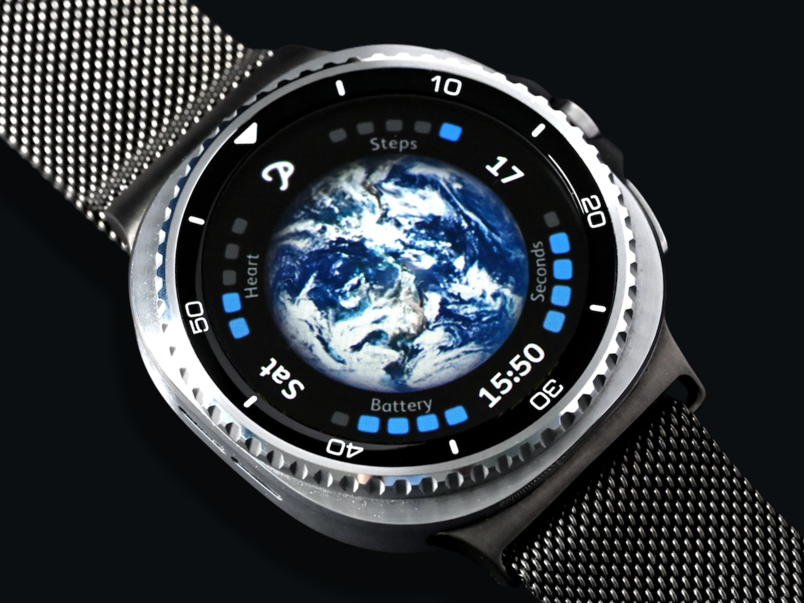 Earth Digital Watch Face